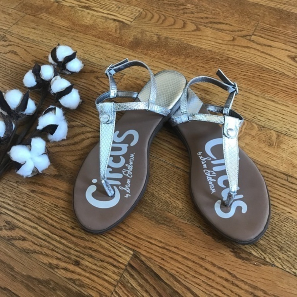 Sam Edelman circus 'Cayden'‎ silver sandals size 7